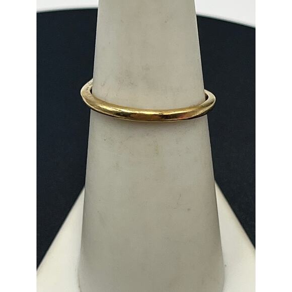 Tru Glo Vintage 14K Gold 3-Stone Ruby Diamond Accents Trilogy Ring Size 7 - Picture 9 of 14